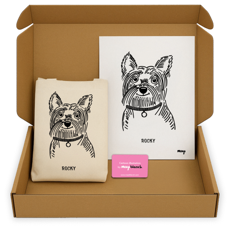 Pack Mascota (bolsa tote y lámina original)